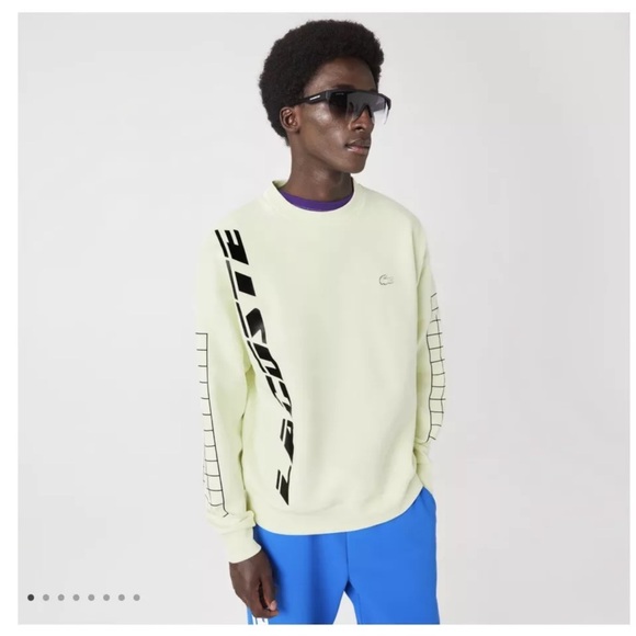 LACOSTE SH0068 6GD Men's Loose Fit Two-Ply Piqué Sweatshirt Size XL - Picture 10 of 10